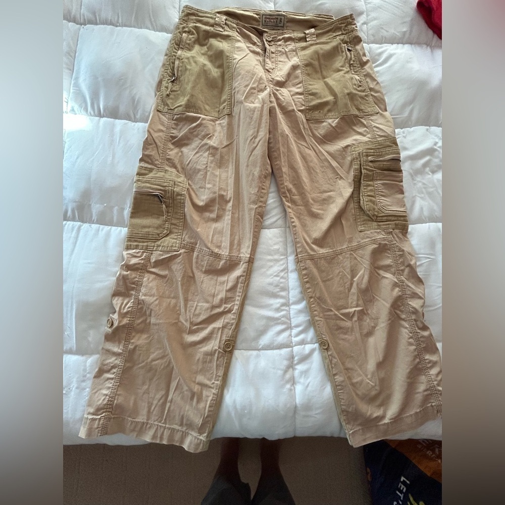 Abercrombie & Fitch 2000s Utility Pant Y2K 33 16 Light Tan Cargo